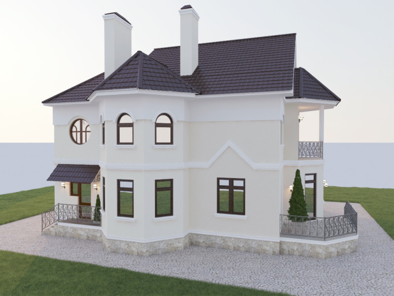 Дизайн фасада дома — эффектная отделка с помощью штукатурки и покраски