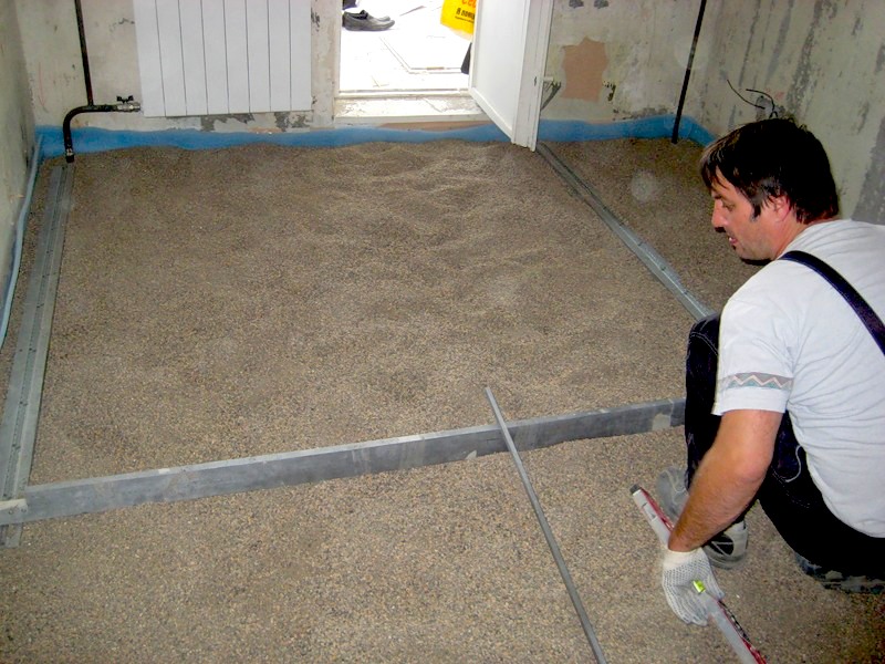 Как выровнять бетонный пол | Строительный портал