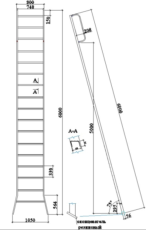 Лестница на монокосоуре чертеж (81 фото) - строительство и интерьер NiceArt