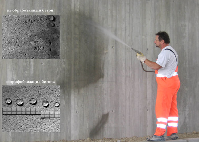 Гидрофобизирующая пропитка для бетона
