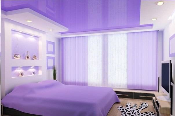 Спальня в фиолетовых тонах: особенности дизайна