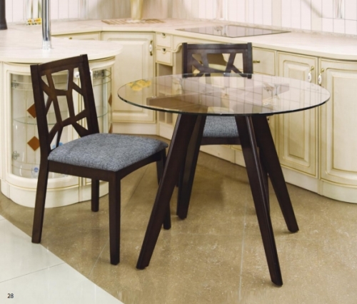 Кухонные столы деревянные со стеклом