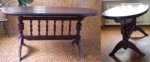 Обеденный кухонный стол на 2 ножках