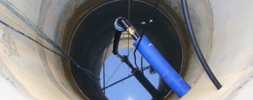 Laying water supply from the well