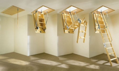 Компактная лестница на мансарду