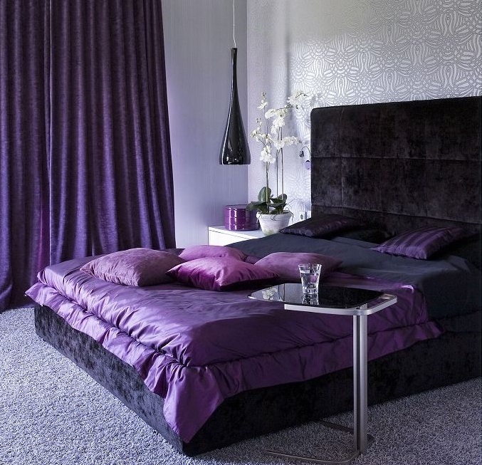 Фиолетовая Спальня Фото