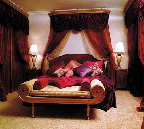 Бордовая спальня: дизайн интерьера, рекомендации по оформлению .