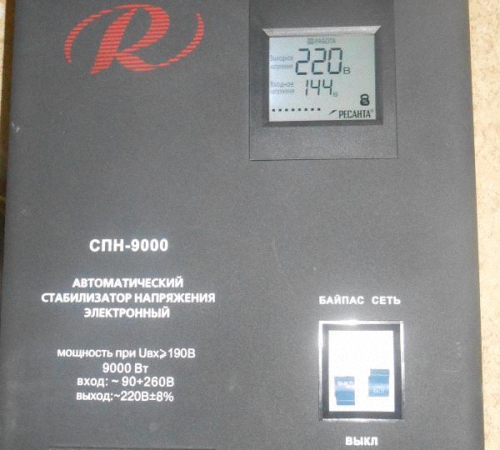 Стабилизатор напряжения однофазный Ресанта СПН-9000 - особенности ...